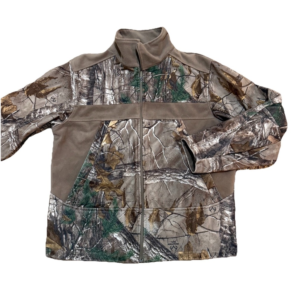 RedHead‎ Fleece Sherpa  Camouflage Jacket Mens XL Full Zip with Pockets